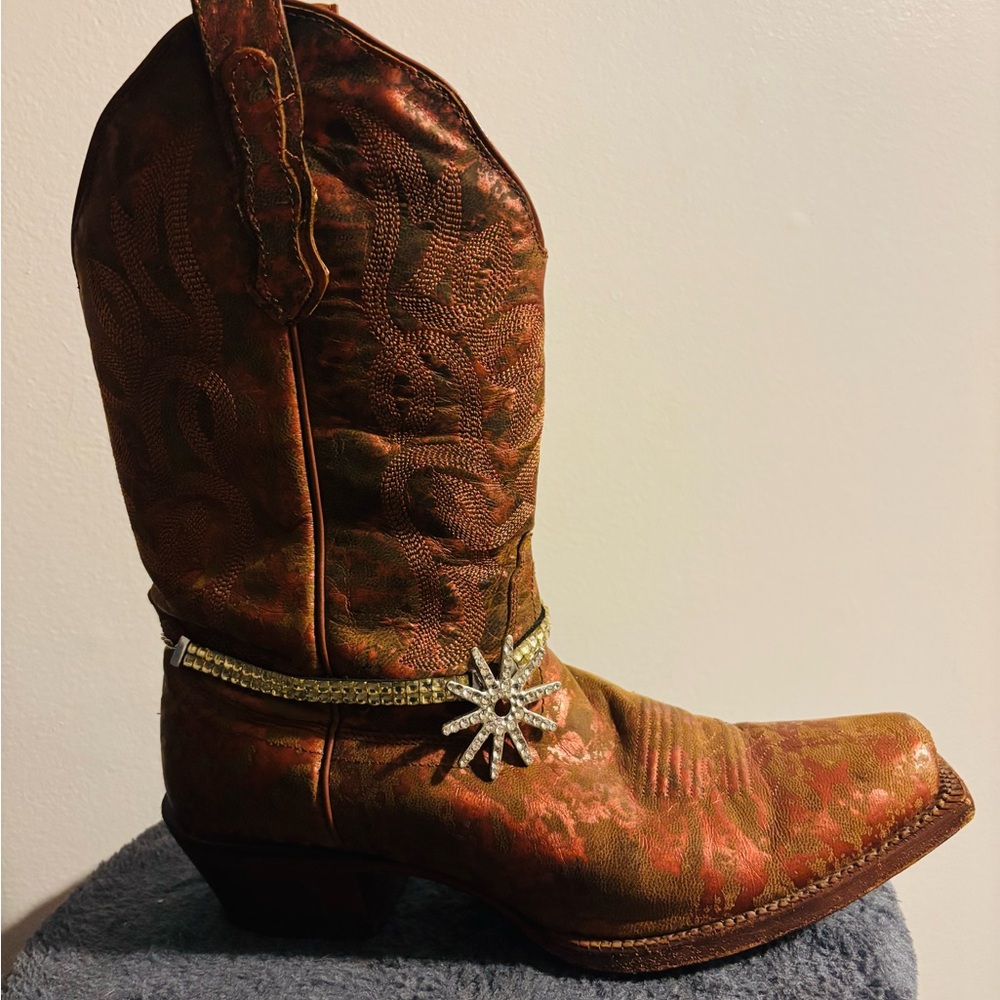 Nocona Tan Leather Cowboy Boots - Picture 9 of 13